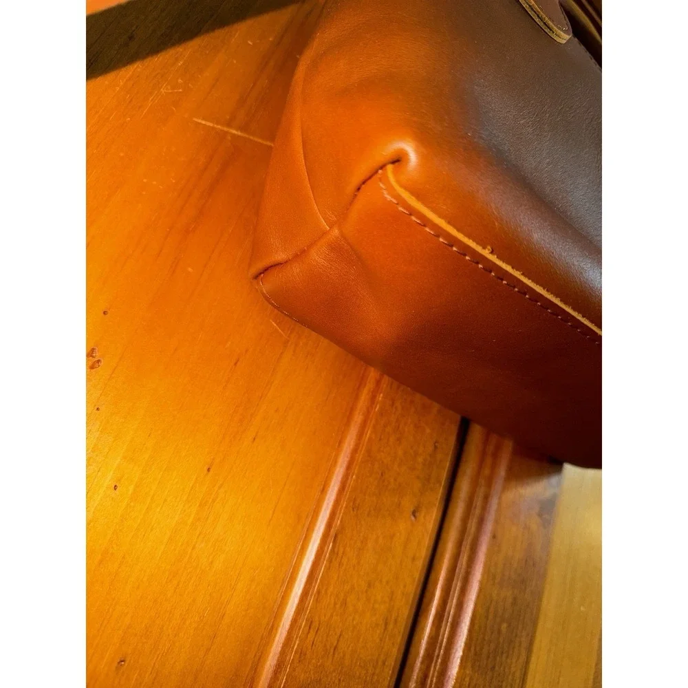 Portland Leather Goods Raindrop Crossbody Bag Purse Honey Small Brown Top Handle - Picture 9 of 16